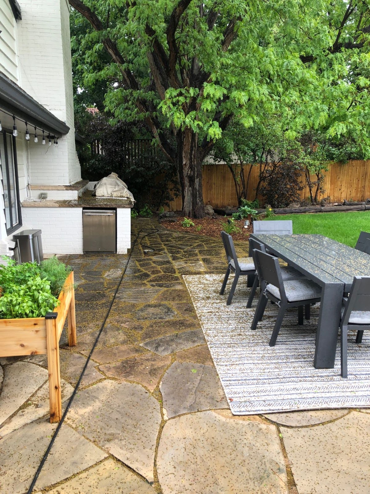 Patio before cleaning in Denver
